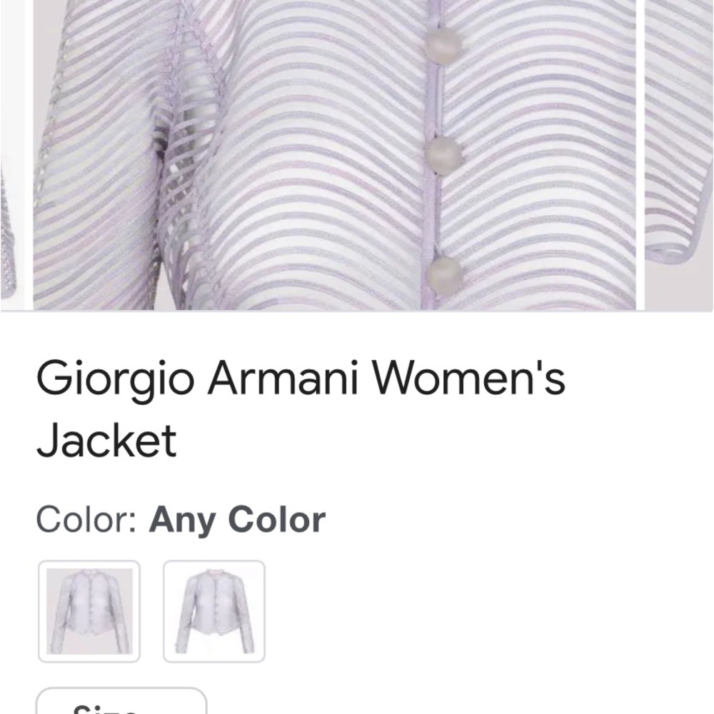 NWT Armani Collezioni Transparent Jacket - Picture 3 of 11